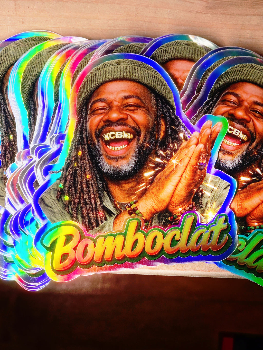 'Bomboclat' Oil Slick Sticker