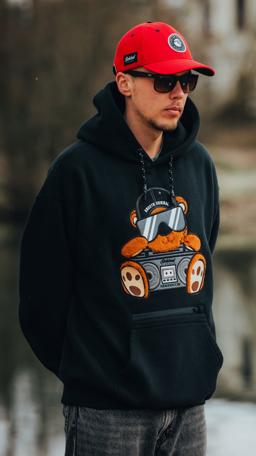 Teddy Hoodie Black | 50th Anniversary of Hip Hop